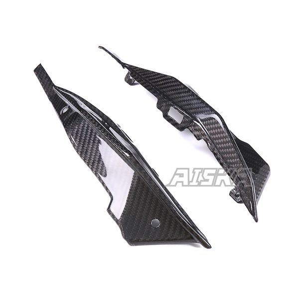 AISKA 3K Dry Carbon Fiber Motorcycle Rear Seat Side Panel Cover Fairing for Kawasaki Ninja ZX-4R ZX-4RR ZX25R 2020-2024
