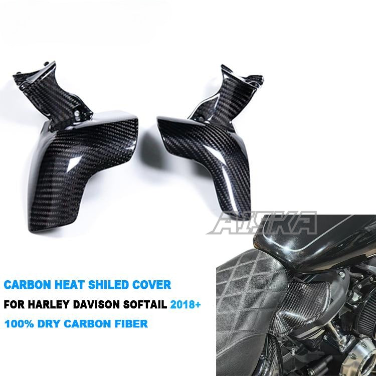 AISKA Carbon Fiber Mid Frame Heat Air Deflector Shield Cover for Harley Davidson Softail Low Rider S ST FXST FLHCS 2018-2025