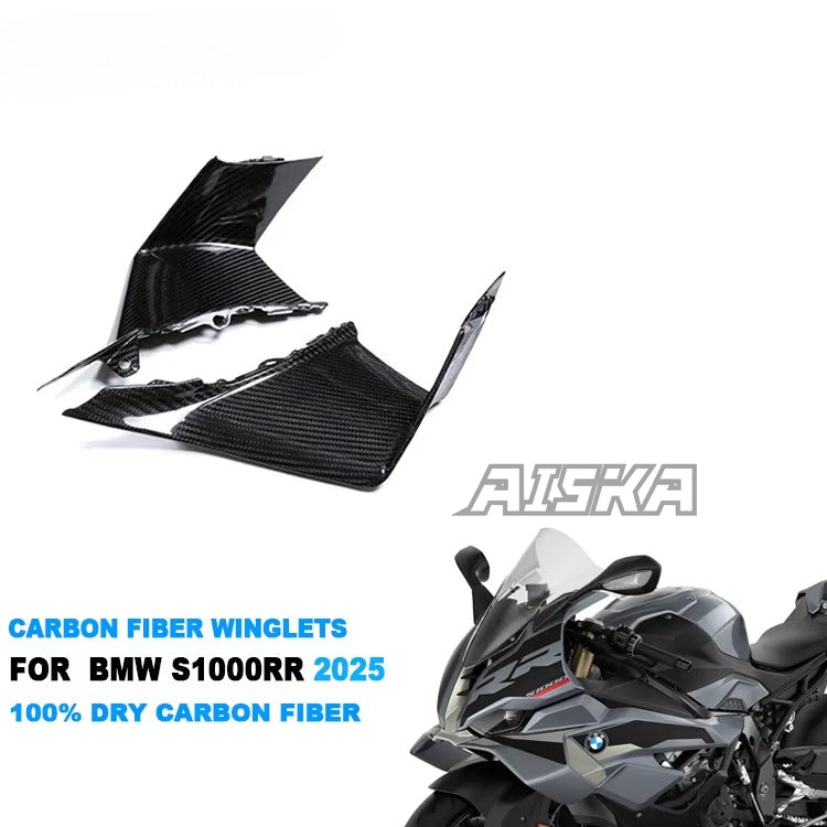 AISKA 100% 3K Full Carbon Fiber Motorcycle Side Winglets Fairing for BMW S1000RR 2025