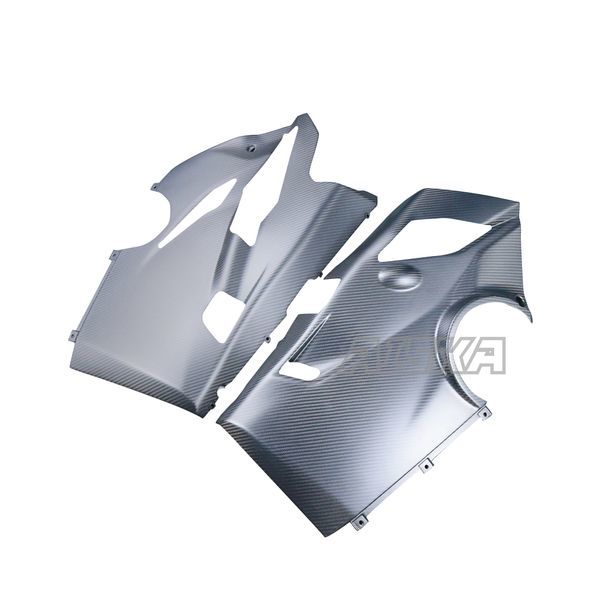 Carbon Fiber Motorcycle Belly Pan Side Panel Fairings Cowl Gloss 100% Twill Weave for Ducati Panigale V4 / V4S /V4R 2018-2021