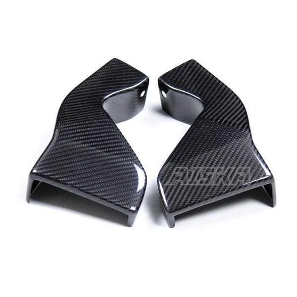 AISKA 3K Dry Carbon Fiber Motorcycle Front Brake Disk Cooler Air Duct for Yamaha R1 R1M 2020-2025