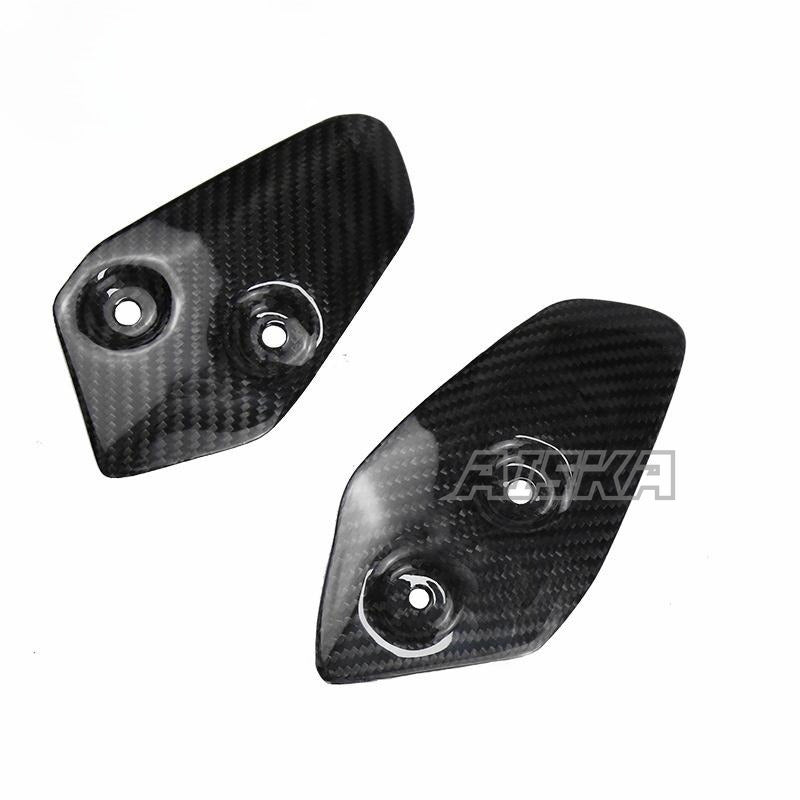 AISKA 100% Dry Carbon Fiber Motorcycle Fairings Motorcycle Heel Guard Cover for Yamaha MT07 MT-07 2014-2017