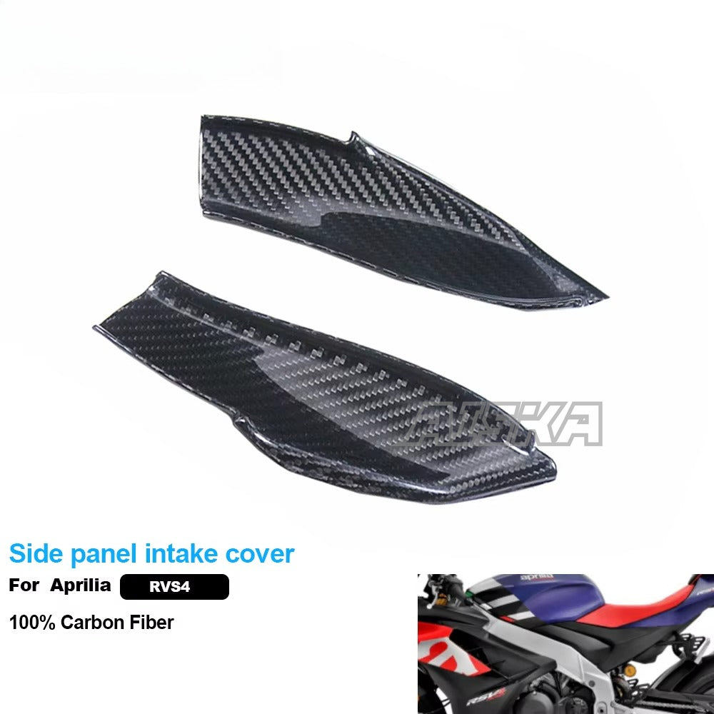 AISKA Twill Weave 3K 3*3 Carbon Fiber Motorcycle Accessories Side Panel Intake Cover for Aprilia RSV4  2021+