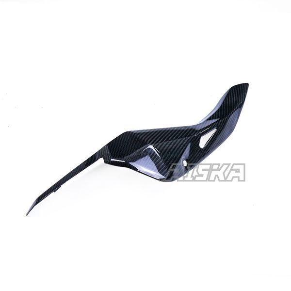 AISKA 100% 3K Dry Carbon Fiber Motorcycle Fairing Exhaust Pipe Shell Heat Shield Cover for Kawasaki Ninja 400 2018-2024