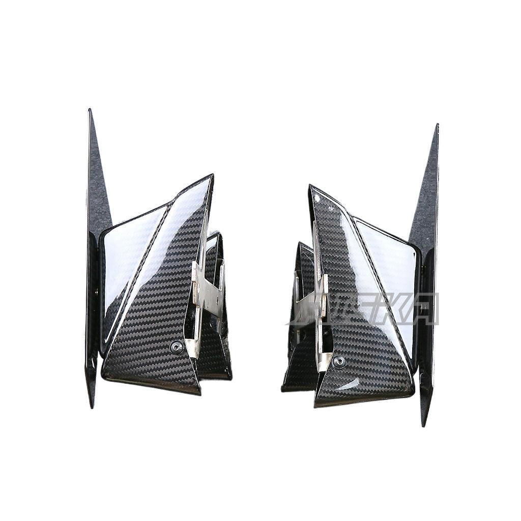 AISKA Full 3K Dry Carbon Fiber Motorcycle Aerodynamic Wing Spoiler Air Deflector Winglet for Kawasaki Z H2 2021 2022 2023 2024