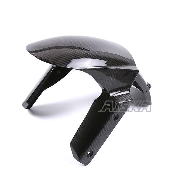 AISKA 3K Dry Carbon Fiber Motorcycle Front Wheel Fender Hugger Mudguard for Kawasaki Ninja ZX-6R 2013-2024