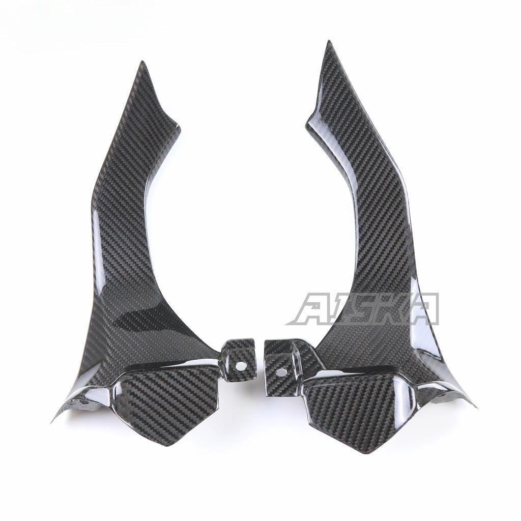 AISKA 100% Full 3K Dry Carbon Fiber Motorcycle Dash Air Intake Ram Cover Fairing for Yamaha YZF R1 R1S 2015-2019
