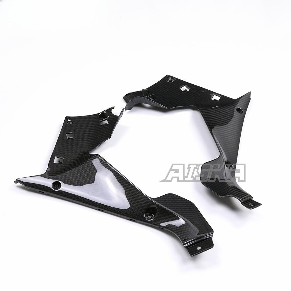 AISKA R3 Motorcycle Carbon Fiber Side Panels Front Inner Lining Panel Instrument Side Panel for Yamaha R3 2022 2023 2024
