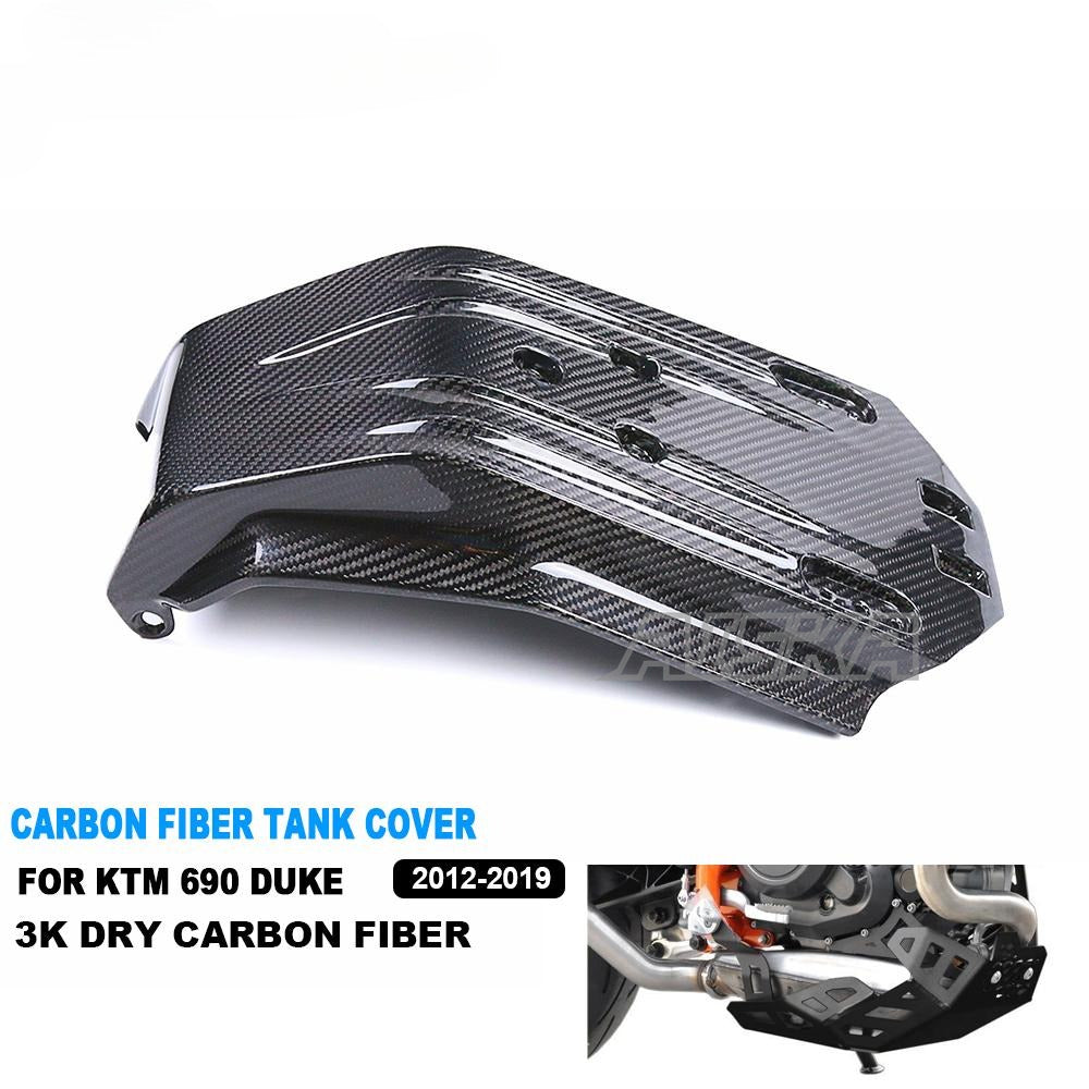 AISKA 690 Duke 3K Dry Carbon Fiber Motorcycle Under Tray Body Fairing Kit Lower Belly Pan for KTM 690 Duke 2012-2019