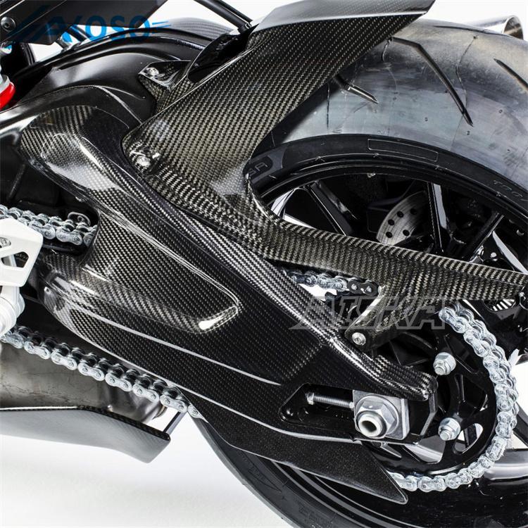 AISKA Twill Wave Dry Carbon Motorcycle Frame Cover Chain Protection Swingarm Covers Guards for BMW S1000RR 2015-2018