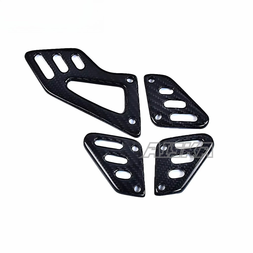 AISKA 100% 3K Pure All Dry Carbon Fiber Motorcycle Body Accessories Heel Guard Plates Fairing for Aprilia RSV4 Tuono V4 2021+