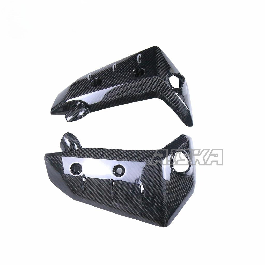 AISKA 3K Dry Carbon Fiber Motorcycle Water Tank Guard Radiator Side Guards Cover Fairing Kits for Yamaha MT10 2022 2023 2024