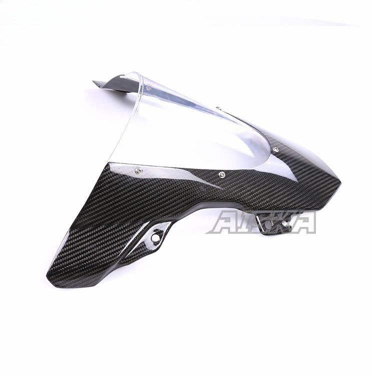AISKA 100% 3K 3*3 Twill Weave Matte Carbon Fiber Motorcycle Front Windscreen Windshield for BMW S1000RR 2019-2025