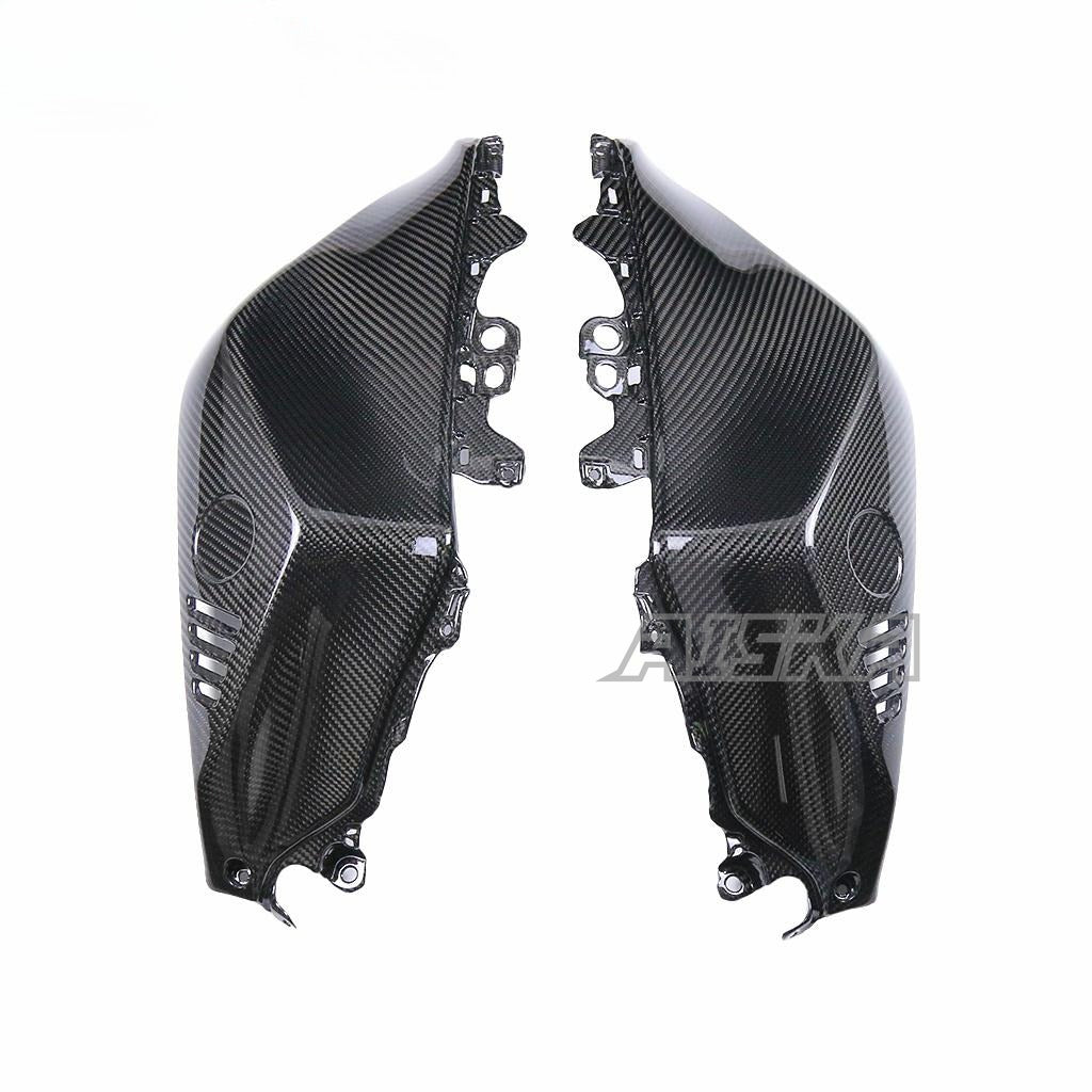 AISKA R7 Carbon Fiber Tank Side Cover Motorcycle Carbon Fibre Fuel Tank Cover Side Fairing for Yamaha R7 2022 2023 2024