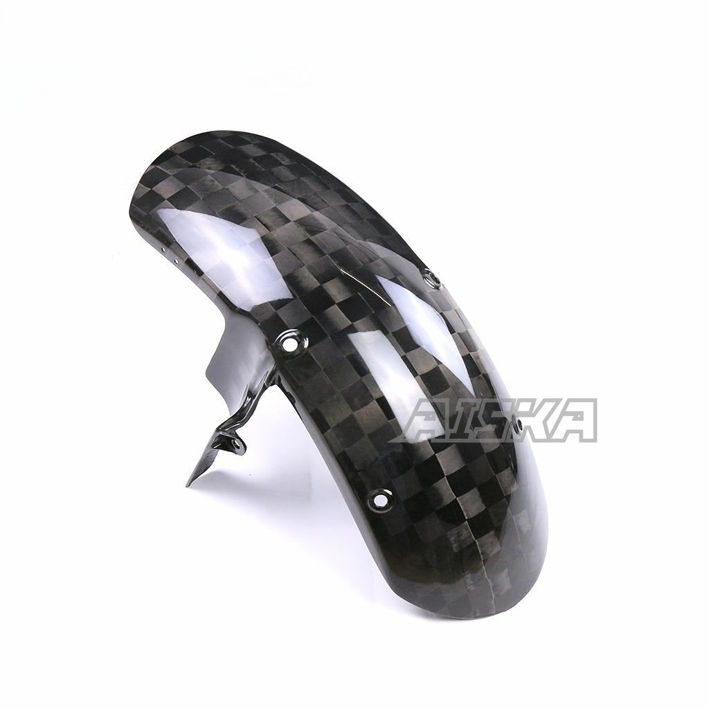 AISKA 3K Dry Carbon Fiber Motorcycle Fenders Front Wheel Hugger Mudguard with Fairing for Kawasaki Z900RS 2018-2024