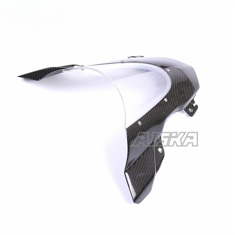 AISKA 100% 3K 3*3 Twill Weave Matte Carbon Fiber Motorcycle Front Windscreen Windshield for BMW S1000RR 2019-2025