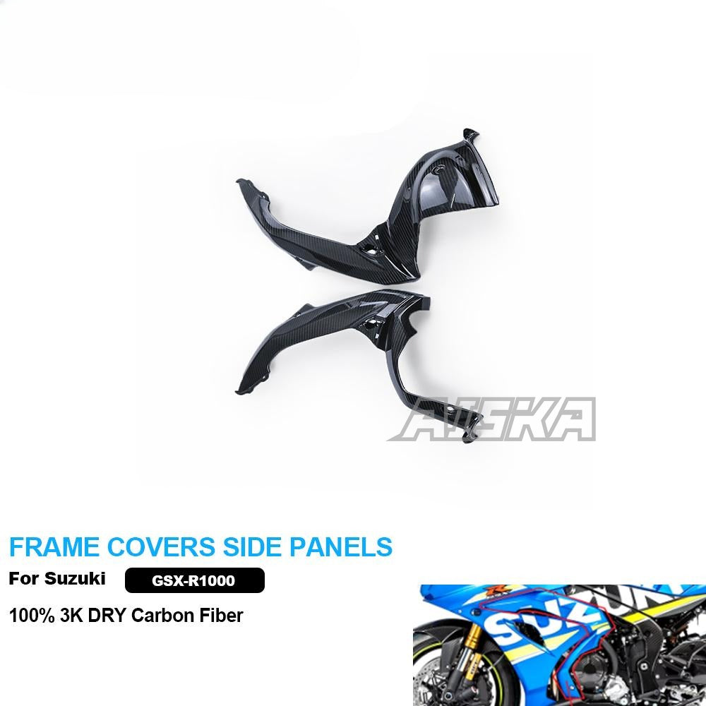 AISKA 100% Carbon Fiber Motorcycle  Accessories Frame Covers Side Panels for Suzuki GSXR1000 2017+