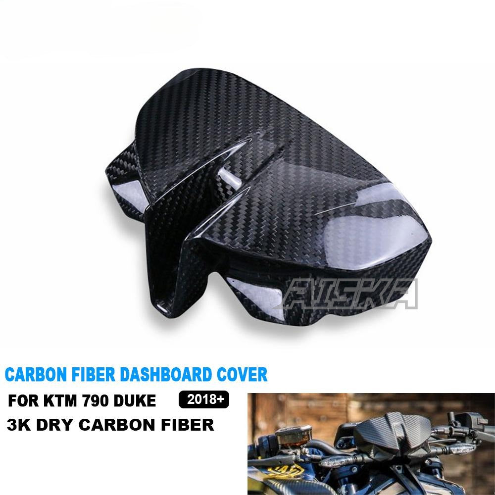 AISKA 790 890 Duke 3K Dry Carbon Fiber Motorcycle Front Dashboard Cover Cockpit Fairing for KTM 790 890 Duke 2018-2024