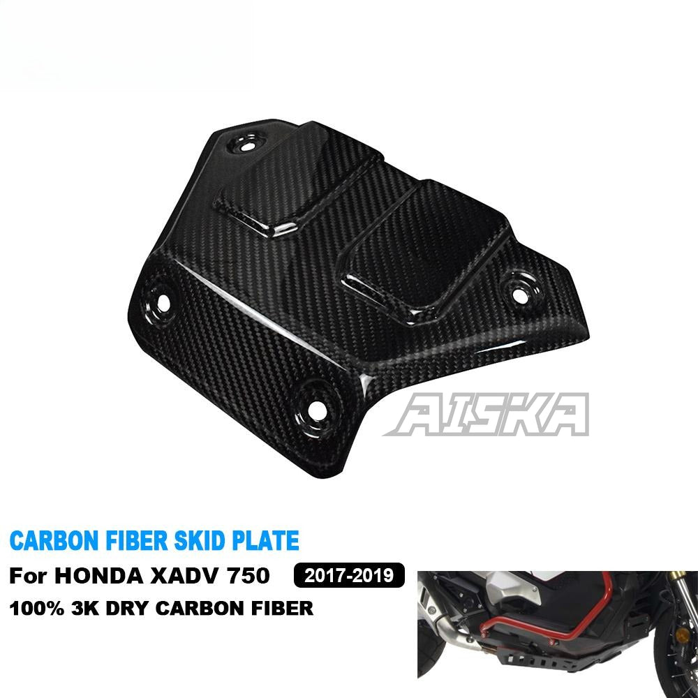 AISKA 100% 3K Full Dry Carbon Fiber Motorcycle Accessories Fairing Skid Plate for Honda XADV 750 2017 2018 2019