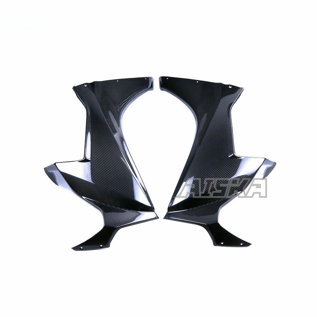AISKA 3K Full Dry Carbon Fiber Motorcycle Front Side Spoiler Fairing Large Side Panels for Honda CBR1000RR 2017-2024