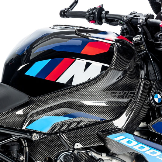 AISKA 100% 3K Pre-Preg Motorcycle Carbon Fiber Full Fuel Tank Cover Protector for BMW S1000R S1000RR M1000RR 2019-2024