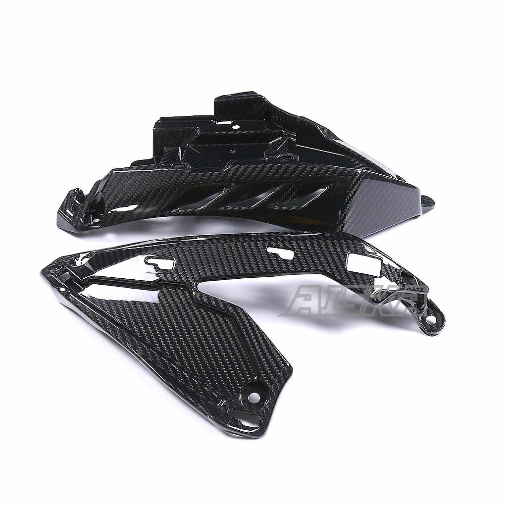 AISKA Dry Carbon Fiber Body Fairings Motorcycle Under Air Intake Fairing Side Panels for Yamaha MT10 FZ10 2022 2023 2024