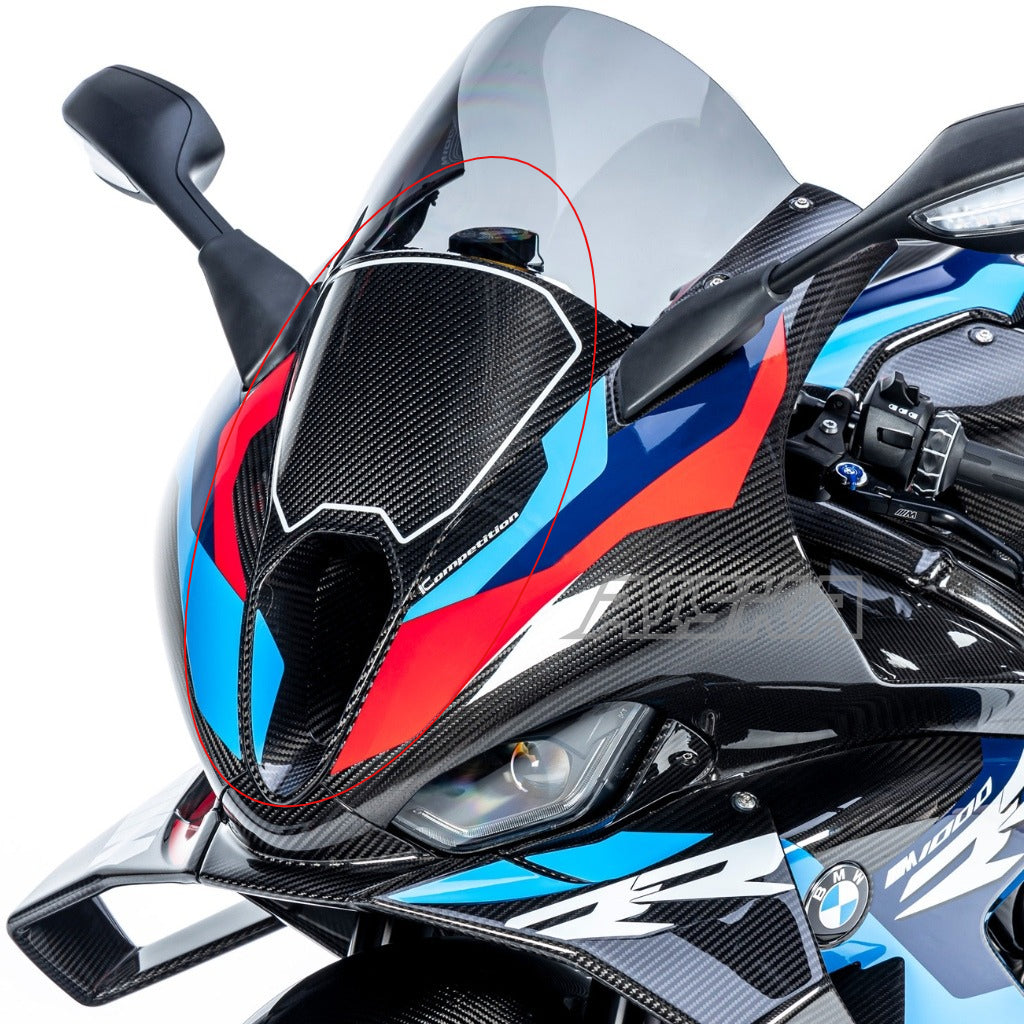 AISKA M1000RR 3K Pure Dry Carbon Fiber Motorcycle Front Windshield Air Intake Cover Fairing for BMW M1000RR 2023-2024