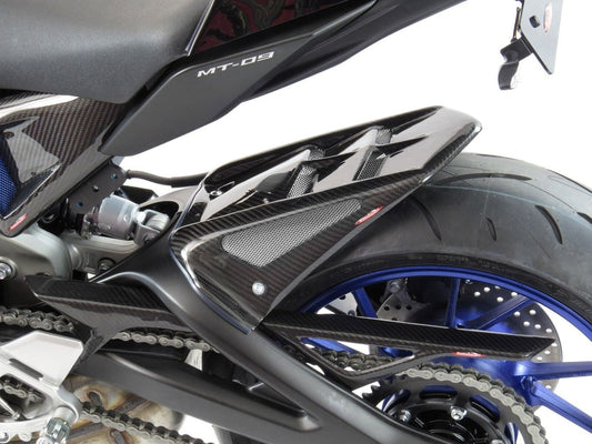 AISKA Motorcycle True Carbon Fiber Rear Fender Mudguard Inner Hugger Chain Guard Cover for Yamaha MT09 FZ09 2014-2016