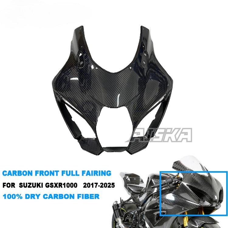 AISKA New Arrive in Stock GSX-R 1000 Carbon Fiber Fairings Motorcycle Front Full Fairing for Suzuki GSXR1000 2017-2025