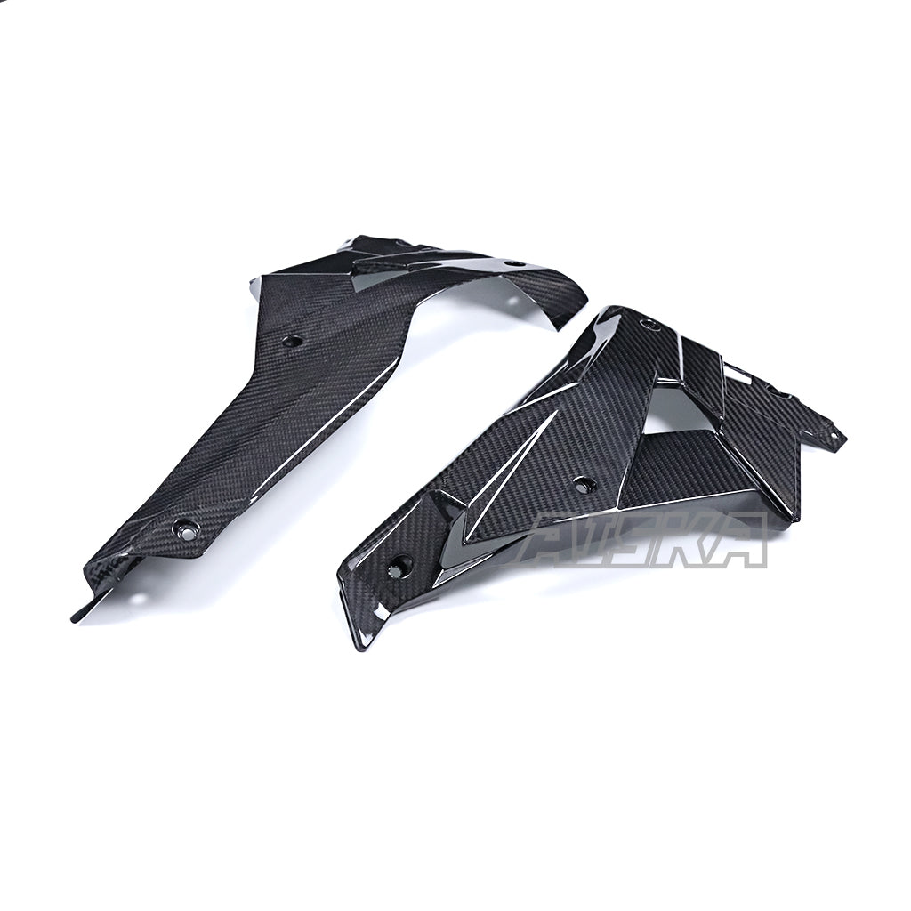 AISKA 100% 3K Twill Glossy Dry Carbon Fiber Lower Belly Pan for Aprilia RS457 2023 2024 2025