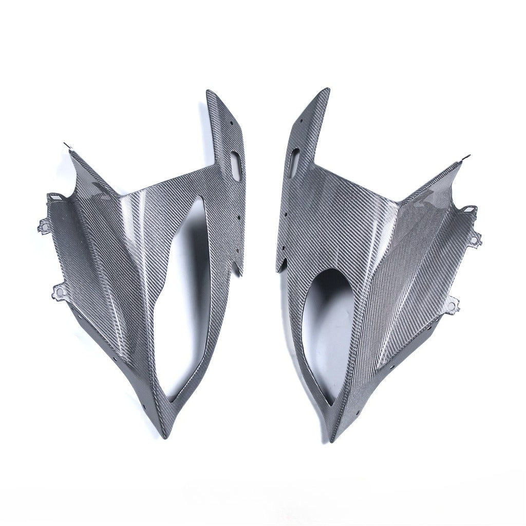 AISKA Twill Weave Full Carbon Fiber Motorcycle Front Upper Nose Fairing Headlight Cover for BMW S1000RR 2015-2018