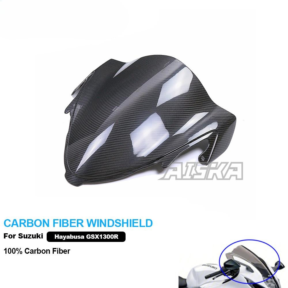 AISKA 100% 3K Carbon Fiber  Accessories Motorcycle Body Parts Windshield Fairing for Suzuki GSX1300 R Hayabusa 2021-2025