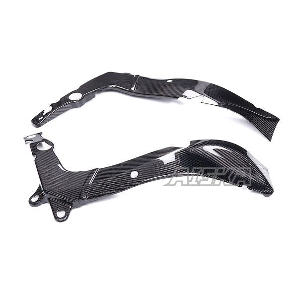 AISKA 3K Dry Carbon Fiber Motorcycle Frame Slider Crash Protection Frame Covers for Kawasaki Ninja ZX-6R 2019-2024