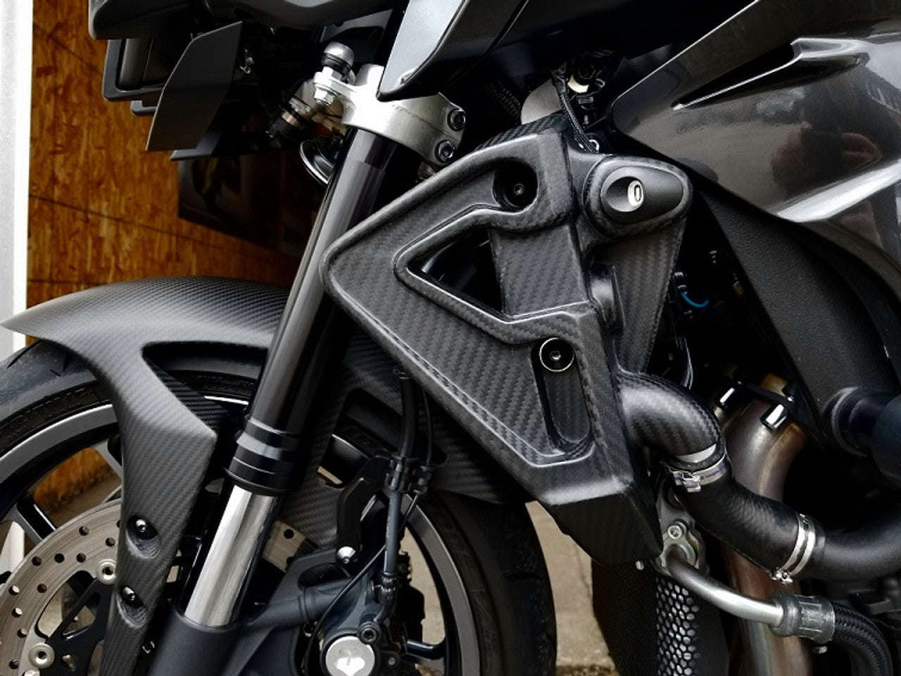 AISKA 100% 3K Dry Carbon Fiber Motorcycle Radiator Grilles Guard Side Covers for Yamaha MT10 FZ10 2016-2021