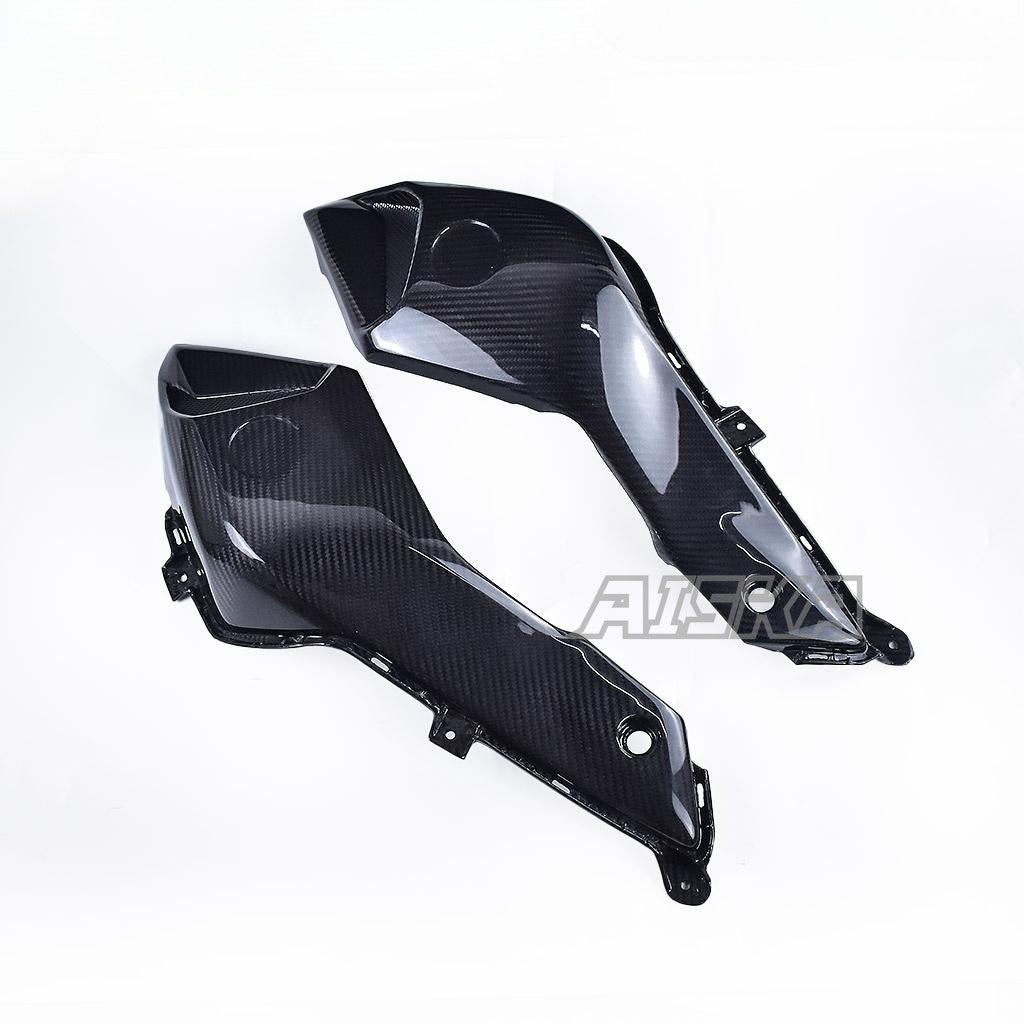 AISKA 100% Dry Carbon Fiber Motorcycle Fairings Upper Side Air Intake Panels Protection Covers for Yamaha MT07 MT-07 2014-2017