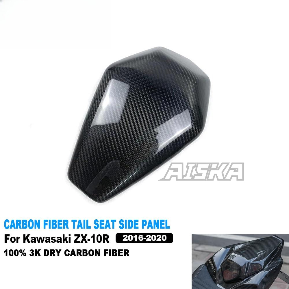 AISKA 3K Dry Carbon Fiber Motorcycle Accessories Rear Seat Cover Cowl Fairing for Kawasaki Ninja ZX10R ZX-10R 2016-2020