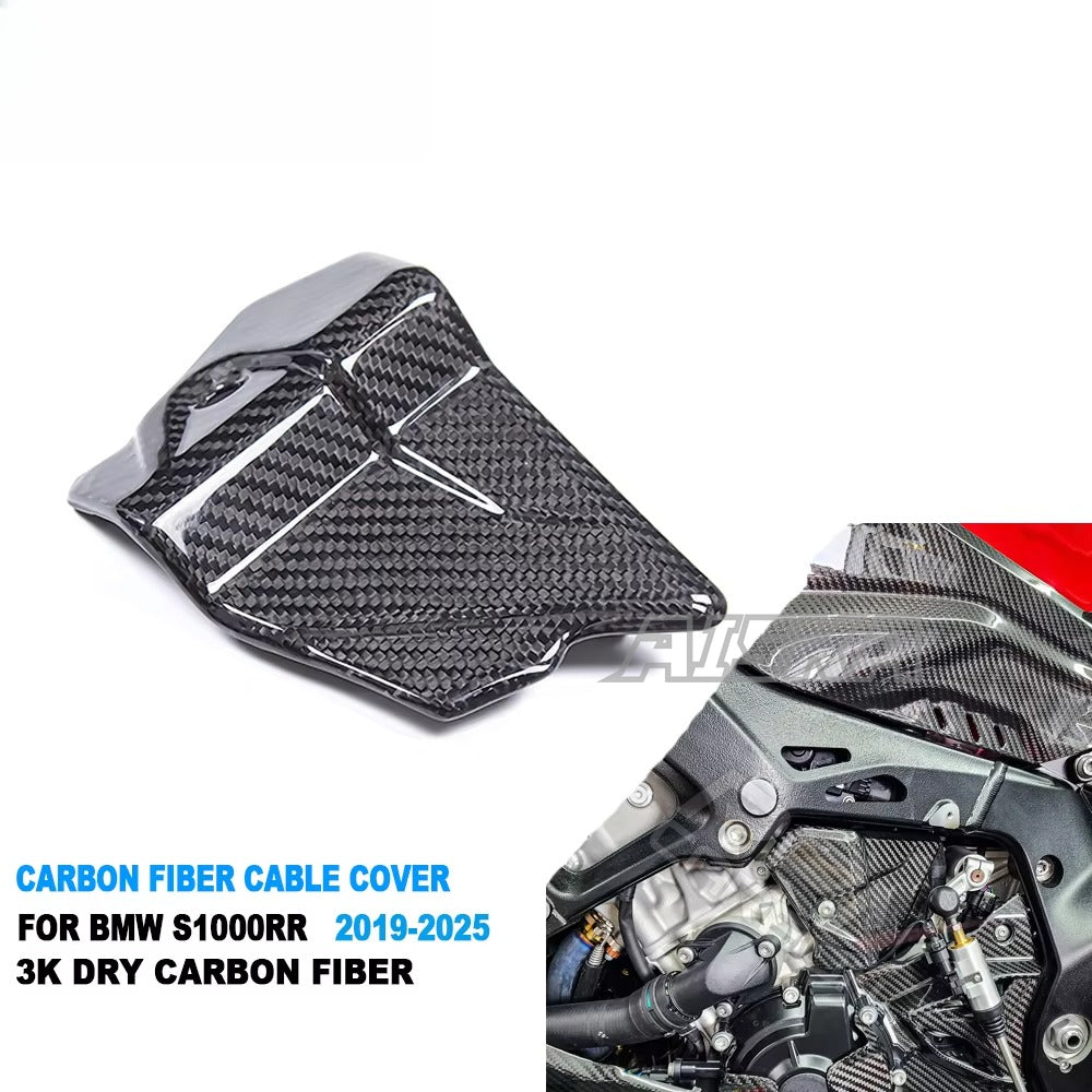 AISKA 100% 3K Carbon Fiber Motorcycle Cable Cover for BMW S1000RR 2019-2025