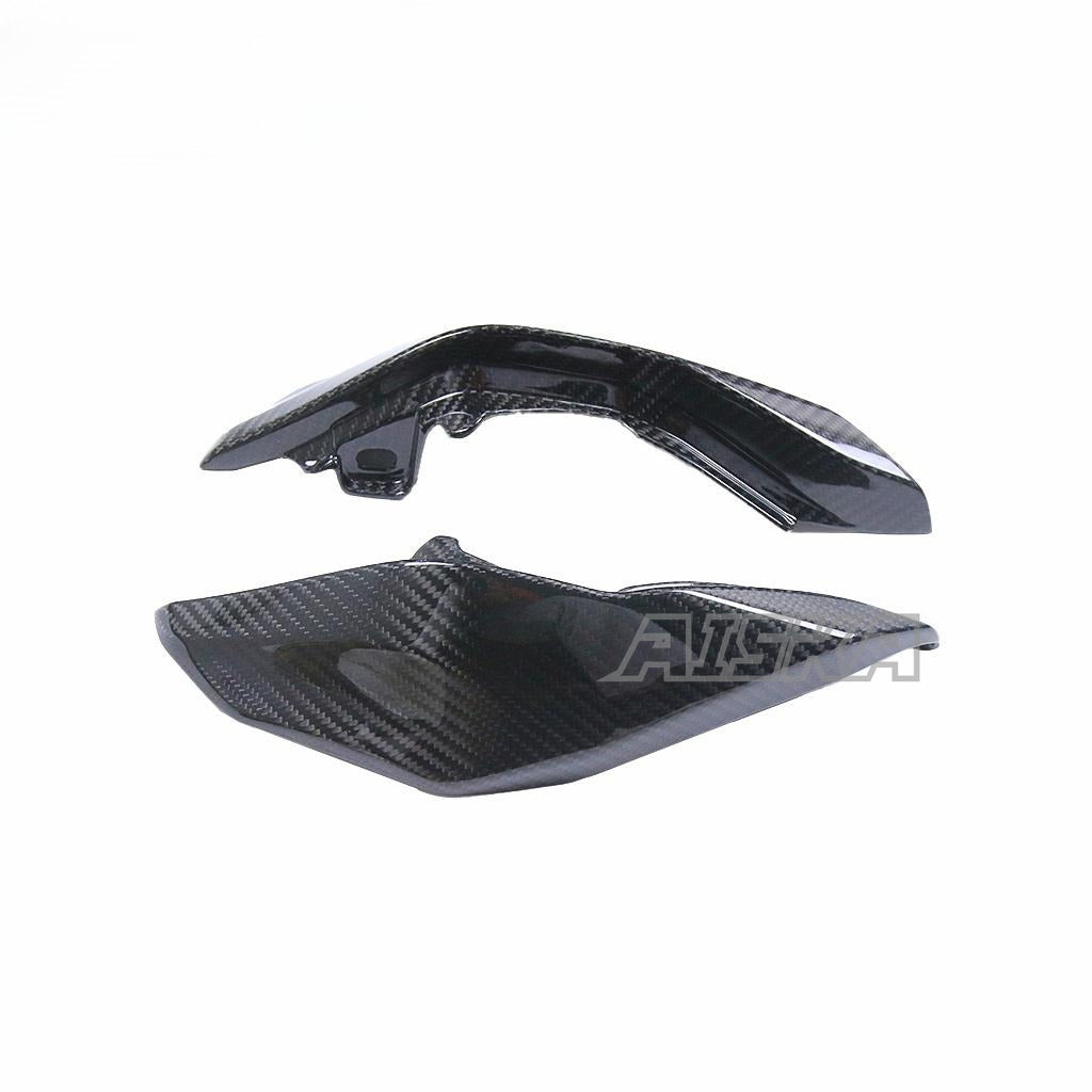 AISKA 3K Dry Carbon Fiber Accessories Motorcycle Rear Seat Side Panels Cover Fairing Parts Kits for Yamaha MT10 2022 2023 2024