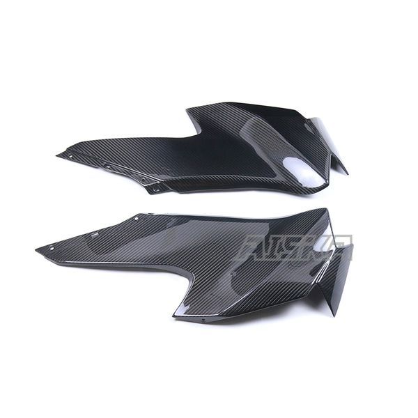 AISKA 3K Dry Carbon Fiber Motorcycle Front Upper Side Panels Fairing for Kawasaki Ninja ZX10R ZX-10R 2021 2022 2023 2024