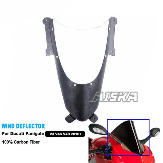 AISKA Panigale V4 Front Fairing Motorcycle Carbon Fiber Windshield Windscreen for Ducati Panigale V4 V4S V4R 2018-2021
