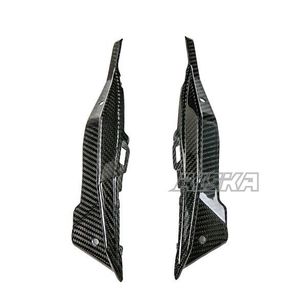 AISKA Full 3K Dry Carbon Fiber Motorcycle Exhaust Pipe Heat Shield Cover Fairing Compatible with Kawasaki Ninja H2 H2R 2015-2024
