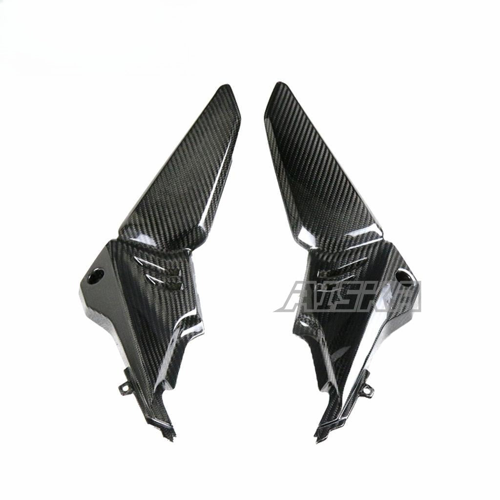 AISKA Dry Carbon Fiber Motorcycle Fuel Tank Side Fairing Seat Side Panels for Honda CB650F CBR650F 2014 2015 2016 2017 2018