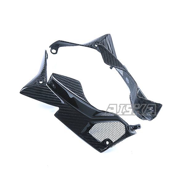 AISKA 3K Dry Carbon Fiber Motorcycle Accessories Front Air Intake Grille Fairing for Kawasaki Z1000 2014 2015 2016