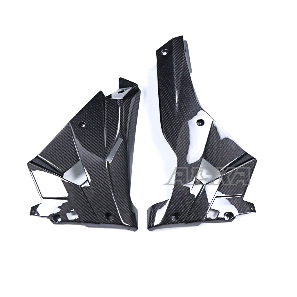 AISKA 100% 3K Twill Glossy Dry Carbon Fiber Lower Belly Pan for Aprilia RS457 2023 2024 2025