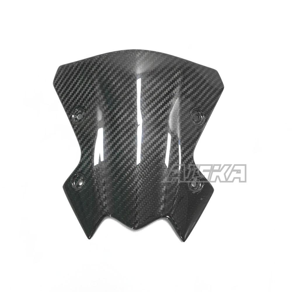 Motorcycle 3K Carbon Fiber Front Windshield Front Fairing Windshield Motorcycle Accessoris for Kawasaki Z900 2017-2019