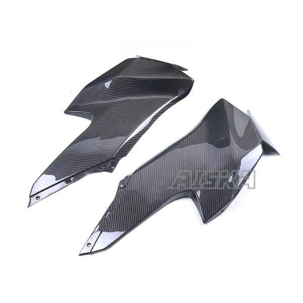 AISKA 3K Dry Carbon Fiber Motorcycle Front Upper Side Panels Fairing for Kawasaki Ninja ZX10R ZX-10R 2021 2022 2023 2024