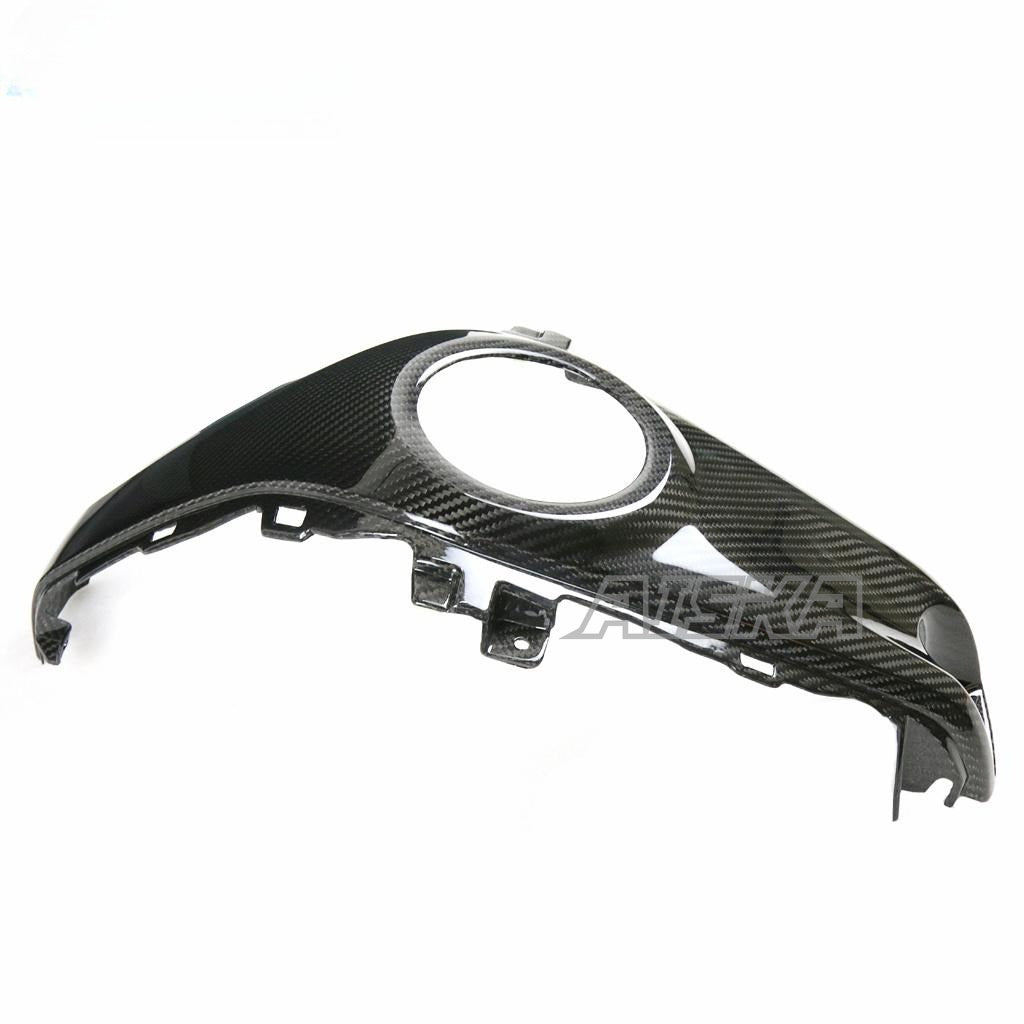 AISKA 100% Dry Carbon Fiber Fuel Tank Cover Motorcycle Middle Center Fuel Tank Cover Panel for Yamaha R3 2015 2016 2017 2018
