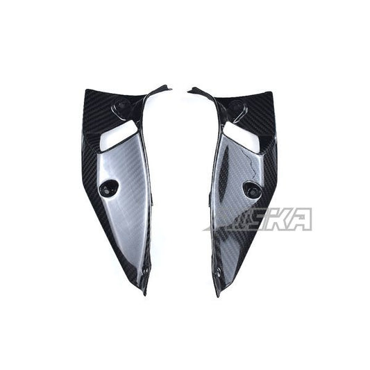 AISKA 3K Dry Carbon Fiber Motorcycle Accessories Front Inner Vent Side Cover Fairing Kit for Kawasaki Z900 2020-2024
