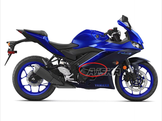 AISKA 100% 3K Full Dry Carbon Fiber R3 Motorcycle Frame Cover Side Frame Mid Cover Panel Fairing for Yamaha R3 2022 2023 2024