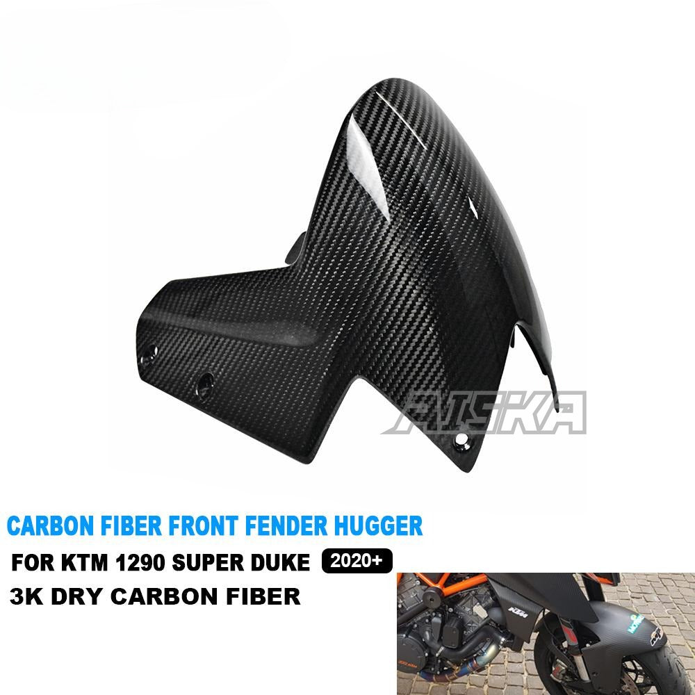 AISKA 1290 Super Duke Pure 3K Dry Carbon Fiber Motorcycle Front Fender Mudguard Hugger for KTM 1290 Super Duke R 2020+